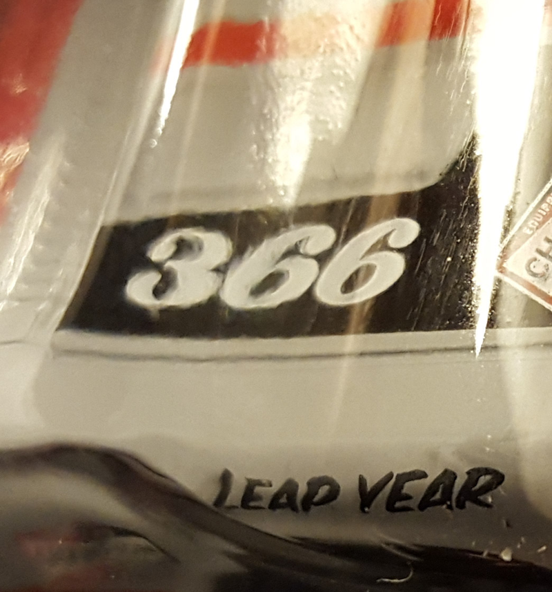 *Yeah, number of days in the year*